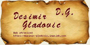Desimir Gladović vizit kartica